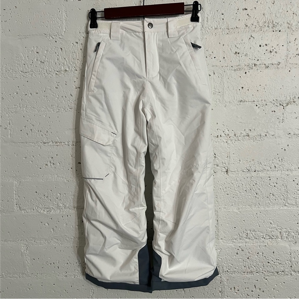 Columbia Kids Unisex Snow Pants S (8) White Bugaboo Omni-Heat Outgrown System